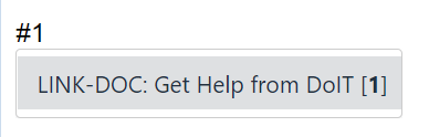 Image of "#1" entered in the body field with a dropdown menu containing the option to insert a LinkDoc for document 1